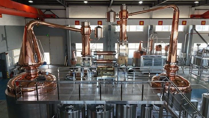 6000L & 3600L Single Malt Whisky Double Pot Still Turnkey System